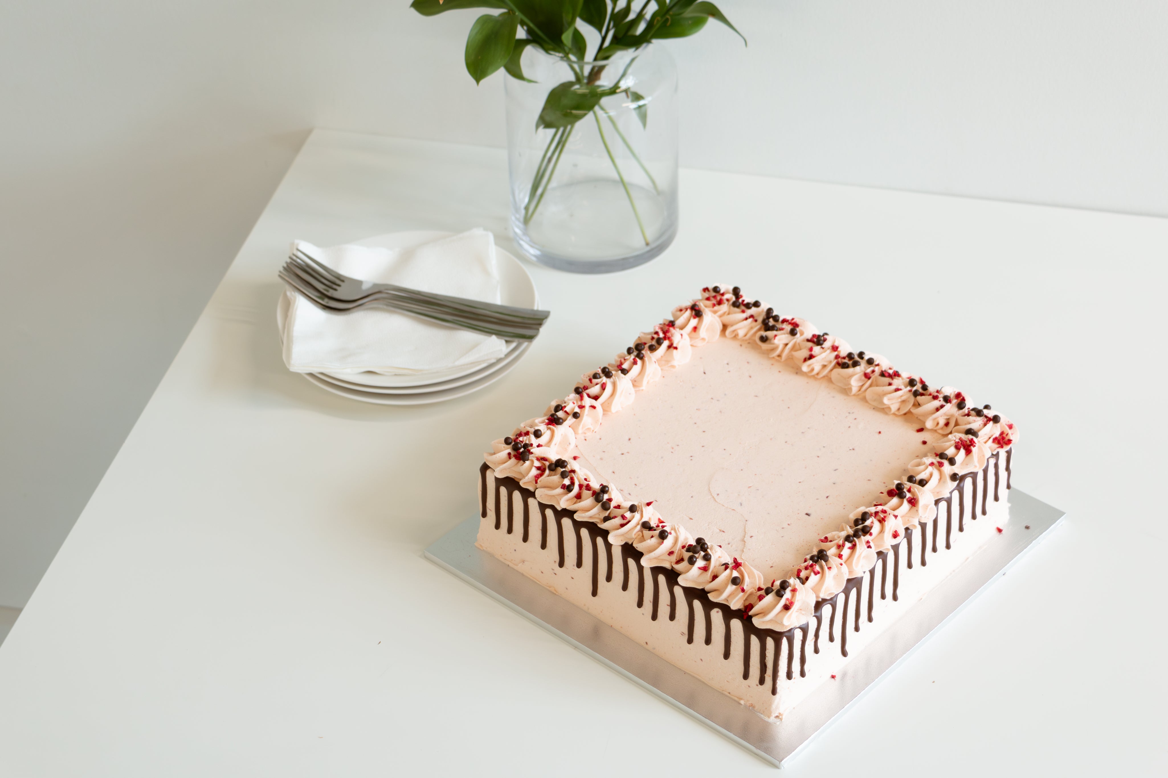 Chocolate Raspberry Cake Slab