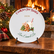 Personalized Cookies For Santa Plate
