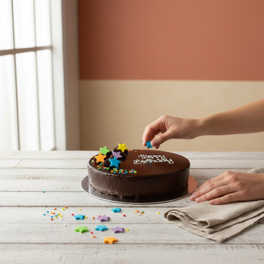 Happy Birthday Stars Chocolate Dream Cake