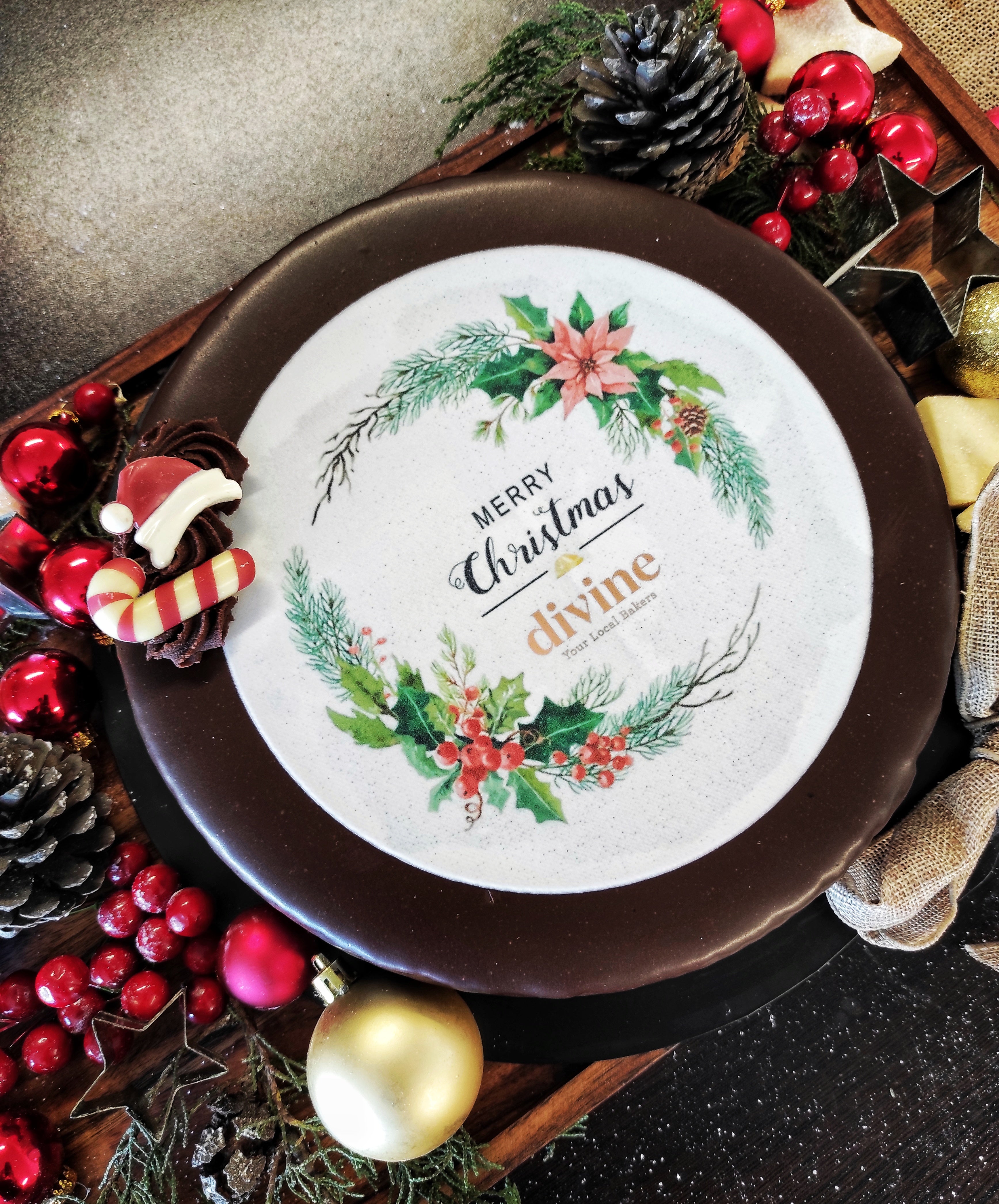 Edible Image Cake - Christmas Thank You