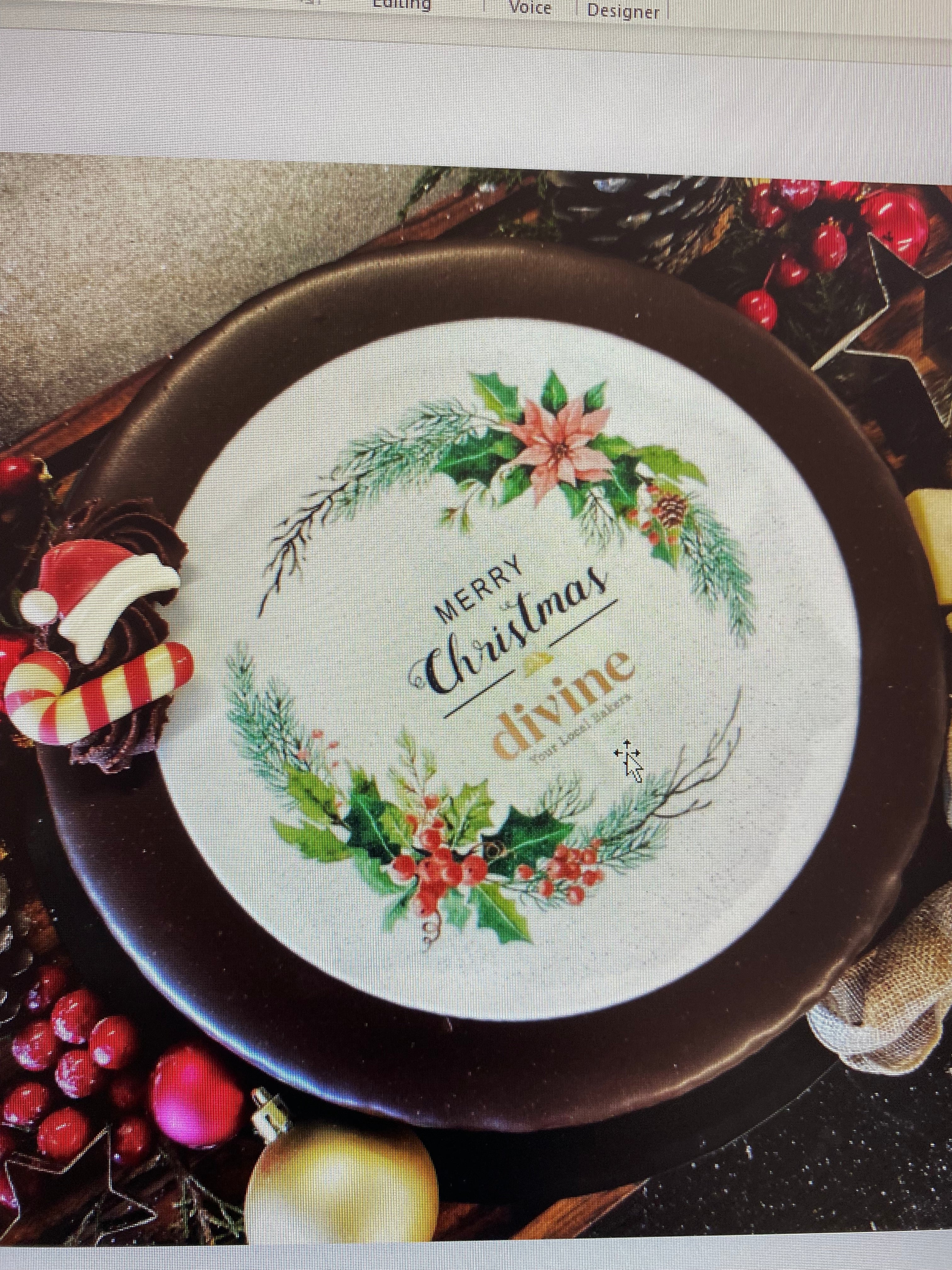 Edible Image Cake - Christmas Thank You