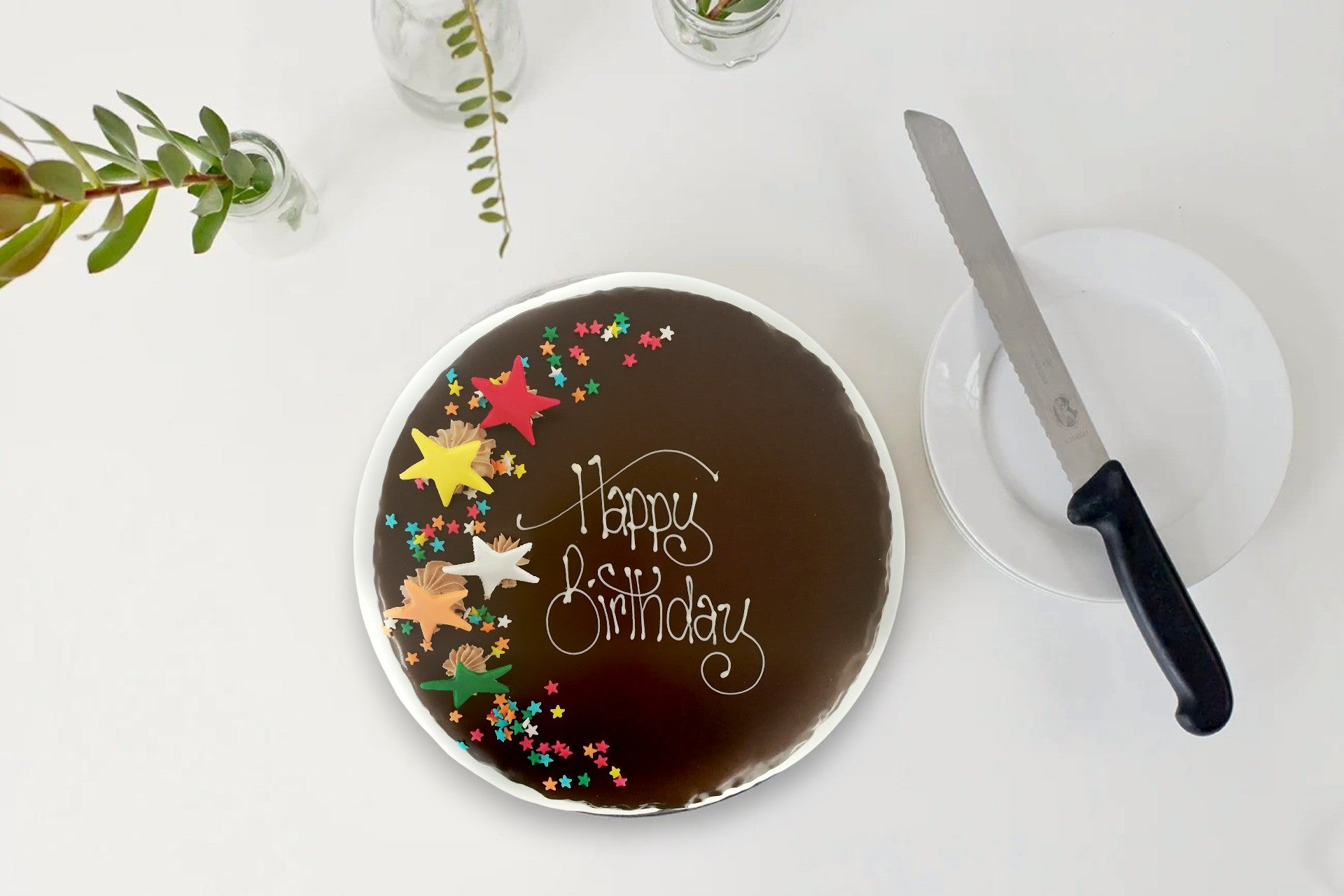 Happy Birthday Stars Chocolate Dream Cake