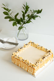 Banana Cake Slab with Salted Caramel Bliss