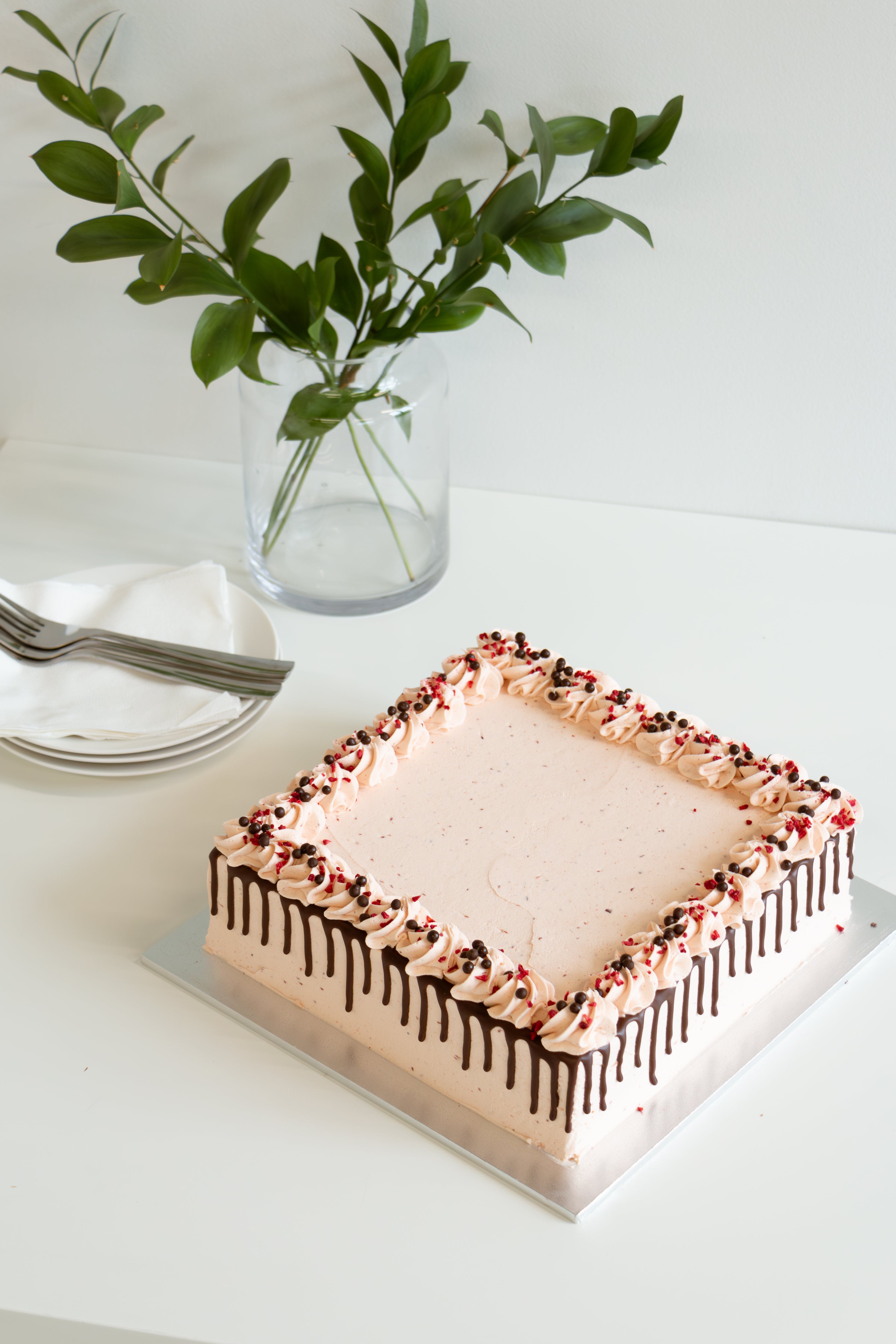 Chocolate Raspberry Cake Slab