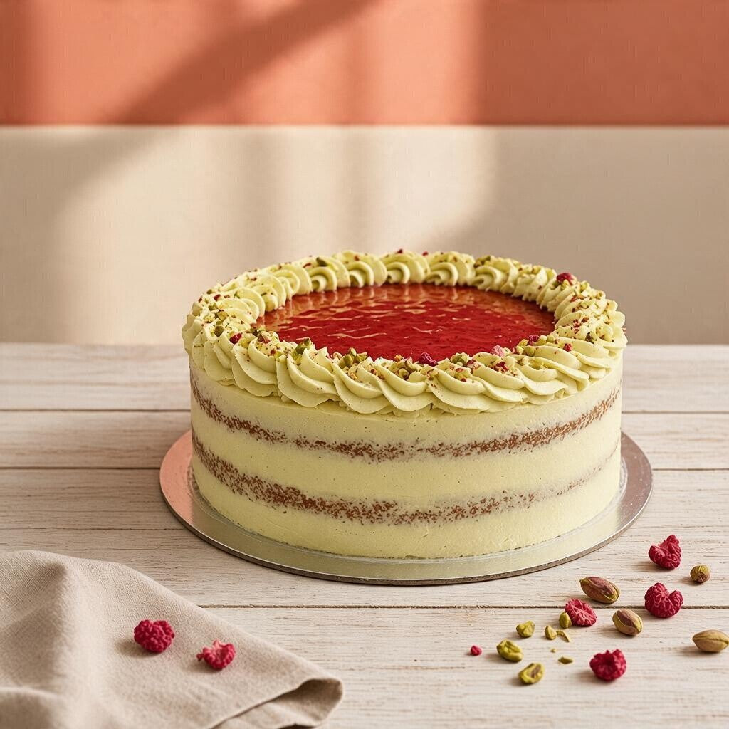 Raspberry & Pistachio Divine Gateau