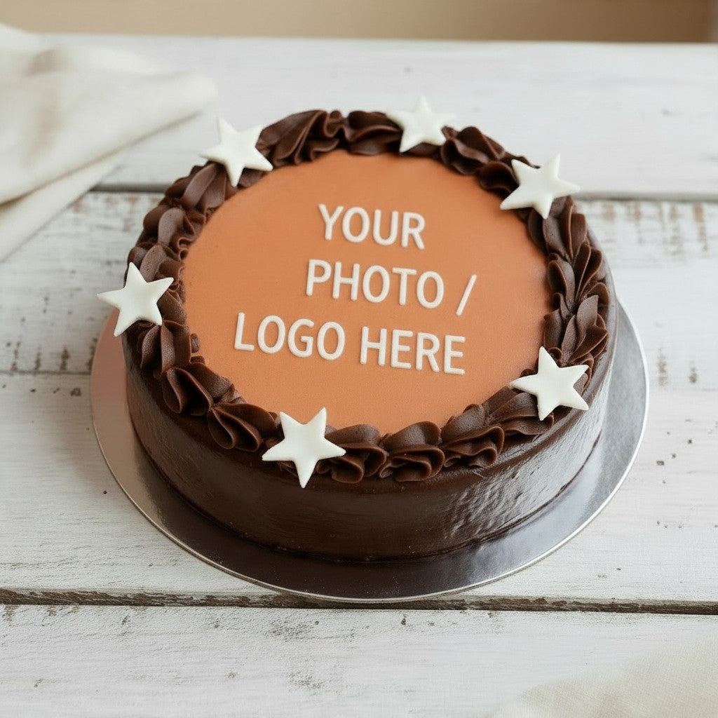 Custom Edible Image Cake – Rich Moist Chocolate