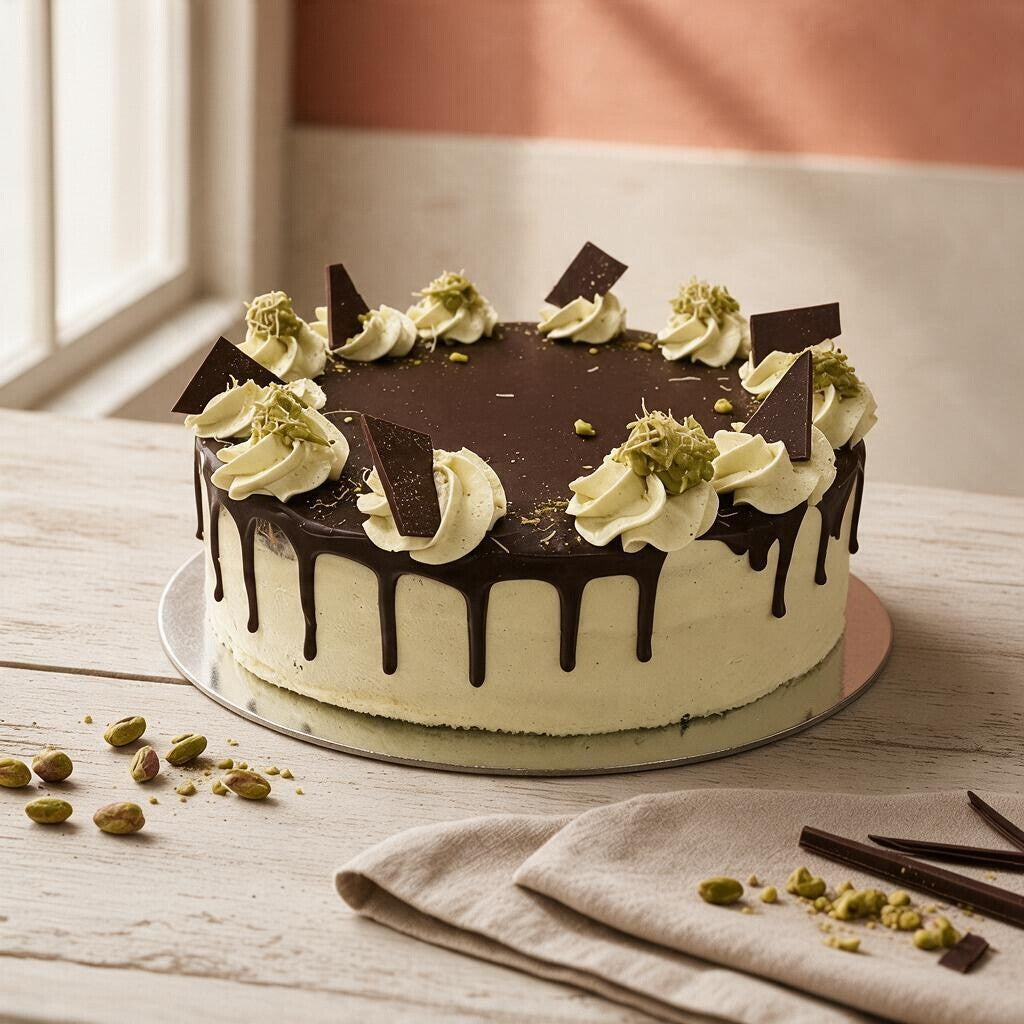Dubai Truffle & Pistachio Crunch Gateau