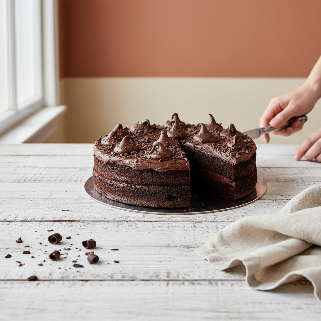 Double Layer Chocolate Cake with Dairy-Free Cocoa Icing