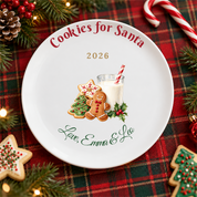 Personalized Cookies For Santa Plate