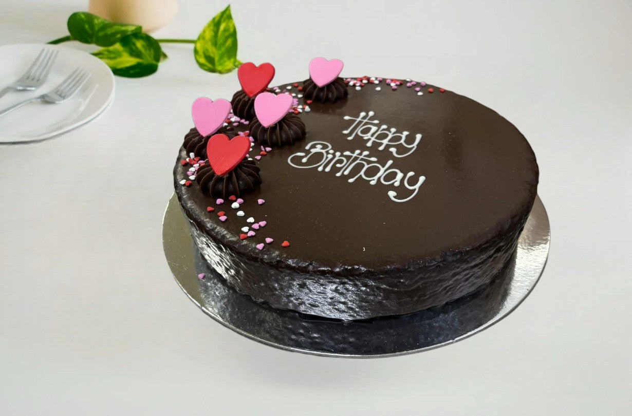Happy Birthday Hearts Chocolate Love Cake!