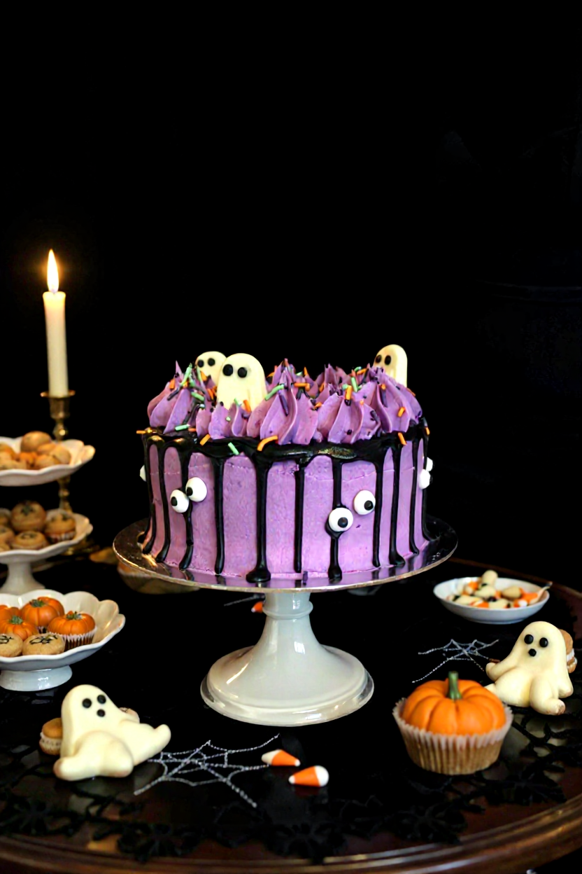 Ghosts and Ghouls Chocolate Cake
