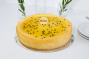 Lemon Baked Cheesecake with Passionfruit